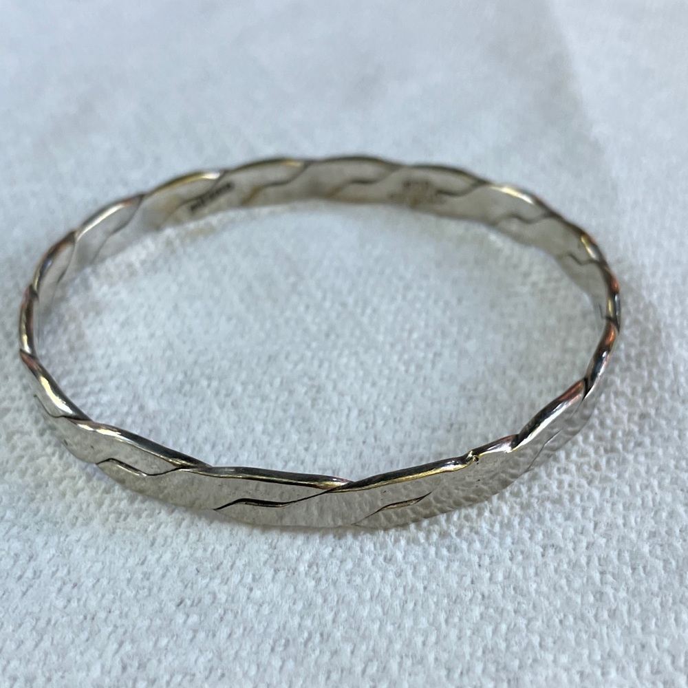 Chic Sterling Silver Twisted Bangle Bracelet - image 7